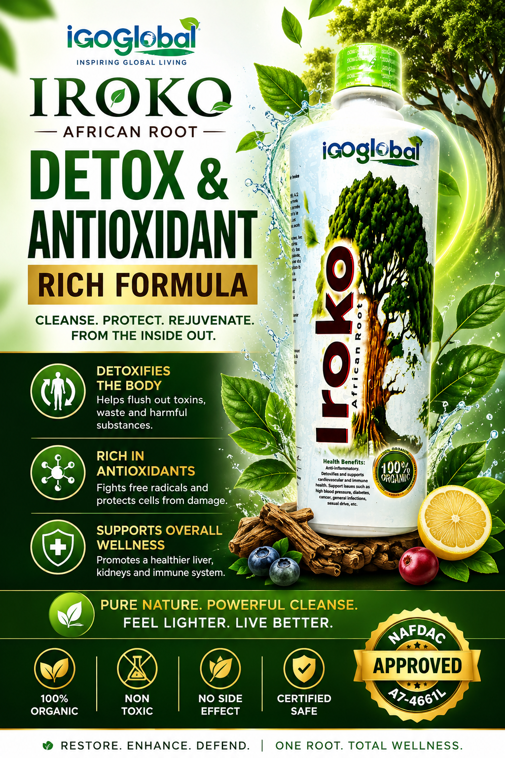 detox & antioxidant rich formula with iroko african root