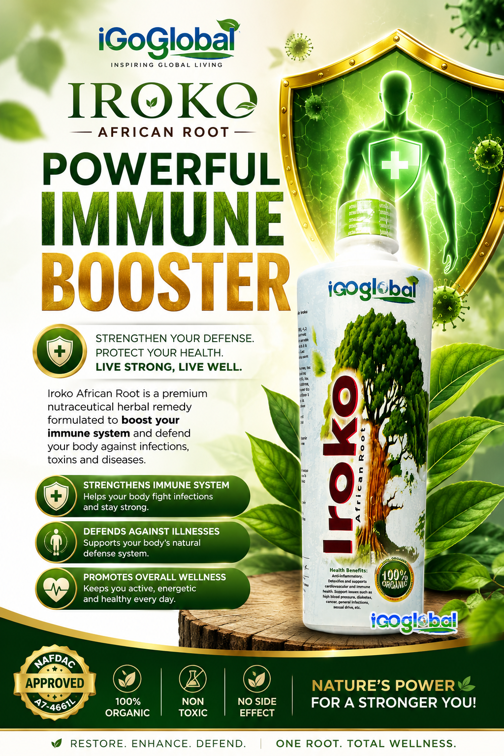 powerful immune booster with iroko african root
